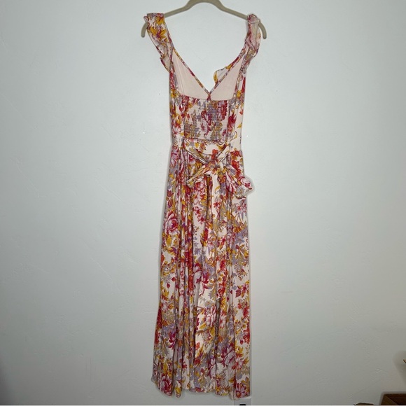 NWT BHLDN Sadie Fit and Flare Floral Linen Dress Wedding Guest Dress Size Medium - Picture 5 of 15